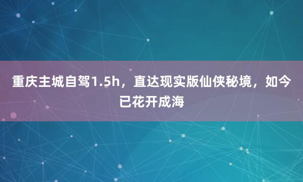 重庆主城自驾1.5h，直达现实版仙侠秘境，如今已花开成海