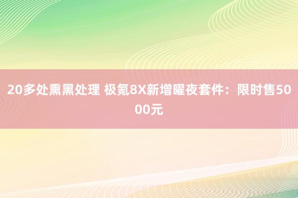 20多处熏黑处理 极氪8X新增曜夜套件：限时售5000元