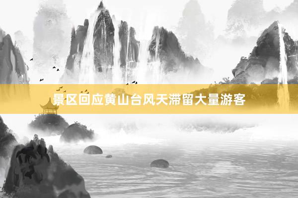 景区回应黄山台风天滞留大量游客