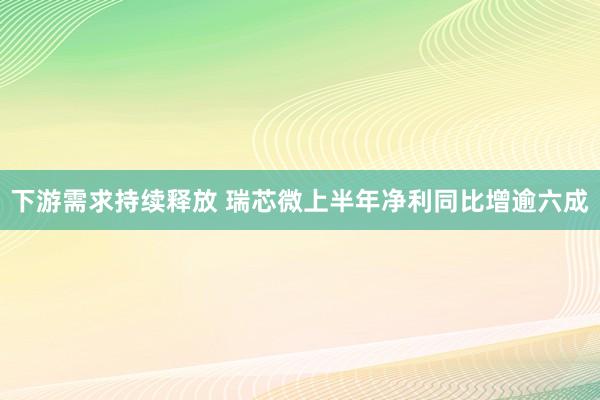下游需求持续释放 瑞芯微上半年净利同比增逾六成