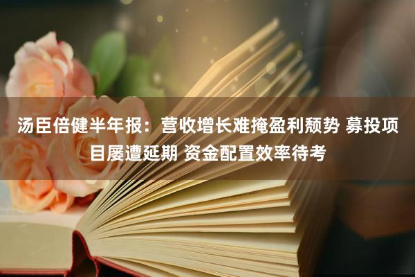 汤臣倍健半年报：营收增长难掩盈利颓势 募投项目屡遭延期 资金配置效率待考