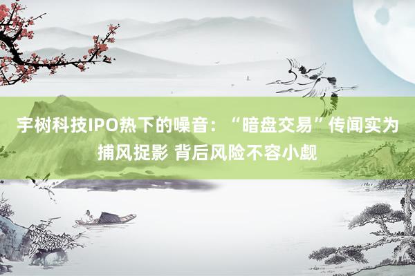 宇树科技IPO热下的噪音:“暗盘交易”传闻实为捕风捉影 背后风险不容小觑