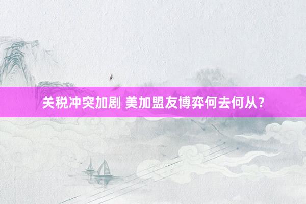 关税冲突加剧 美加盟友博弈何去何从？