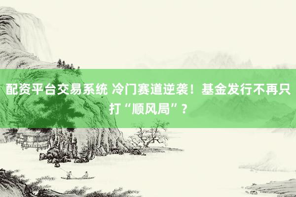 配资平台交易系统 冷门赛道逆袭！基金发行不再只打“顺风局”？
